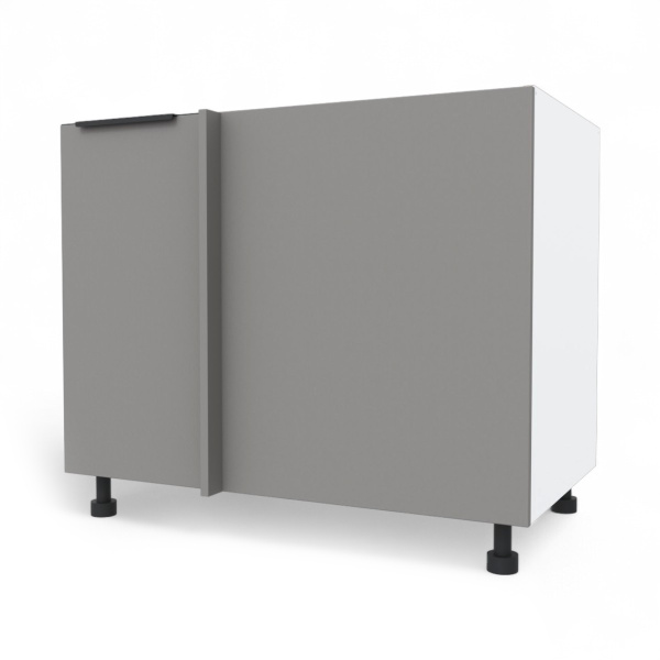 КАТАНИЯ  Стол угловой под мойку 1000 Белый жемчуг/EVO Тёмно-серый МАТОВЫЙ