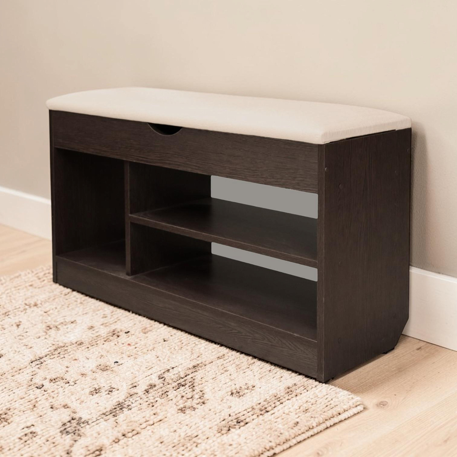 Тумба для обуви БН-196-04 (900*310*510) венге/кожзам крок бежевый 