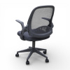 Кресло офисное 8390M-GR сетка,тканьYKX-00DW-MD/YKX-00SW-MD газлифт.нейлон