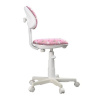 Кресло Логика (пластик WH,Ткань,KiD'S, №21(единорожки),О, PL 540, б/подл, ролик белый)