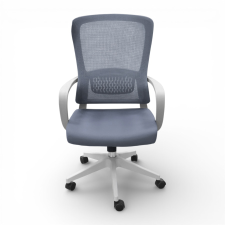 Кресло офисное OM658G поролон+ сетка, серый 56x50x103-113 см