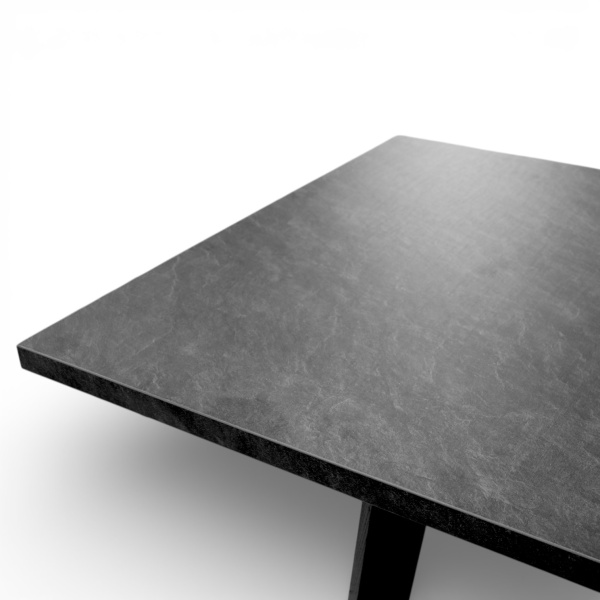 Стол Галактика 160,1600(550)*900 ЛДСП,Сланец Скиваро,подстолье  дерево, черный