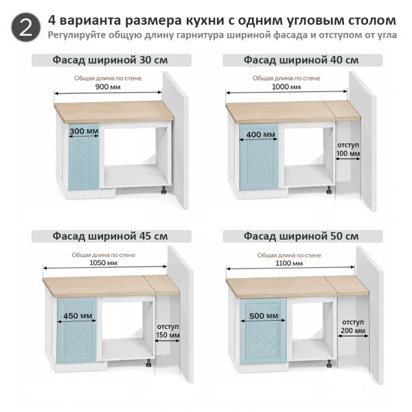НОВА Корпус стола углового 900 / Дуб сонома