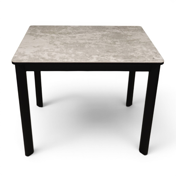 Стол кухонный Римини-мини-С, 90(+40)х65х75 Oxide Grey/ черный