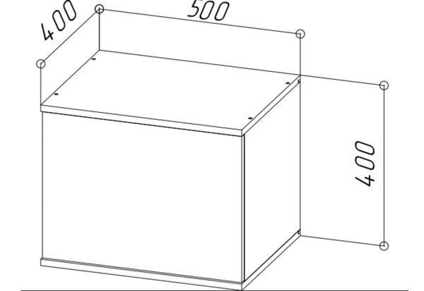 STARK Прихожая Антресоль 50/Серый Графит