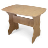Обеденная группа, Дуб Бунратти  (скамья, стол, табурет), Ткань ESMI 23 