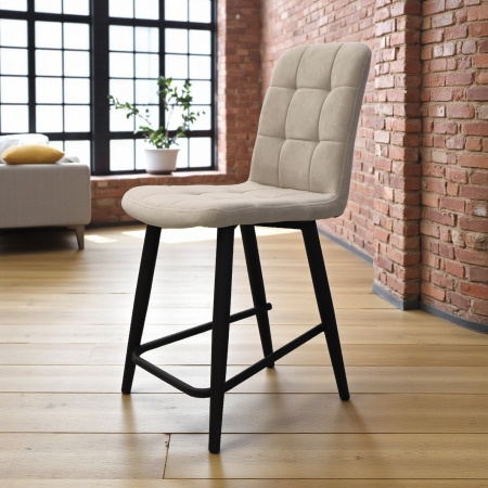 Стул Абсент NEW ПОЛУБАРНЫЙ , Т170 Бежевый +нога 1R38 Bh500 полубарный мини черный