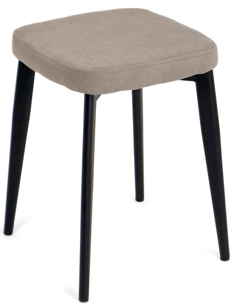 Табурет Ева Т170-бежевый+ножки 7F40(черный)