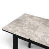 Стол кухонный Римини-мини-С, 90(+40)х65х75 Oxide Grey/ черный